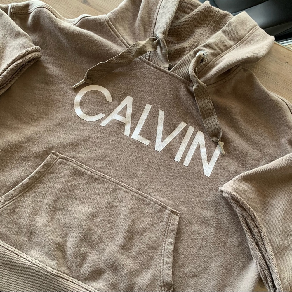 Calvin Klein Logo Cropped Hoodie - Picture 3 of 14